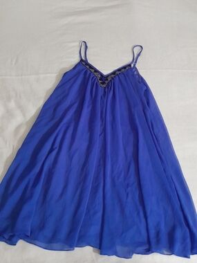 Express Cobalt Blue Slip Top with Spaghetti Straps